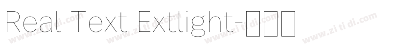 Real Text Extlight字体转换